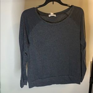 3/4 sleeve navy blue top